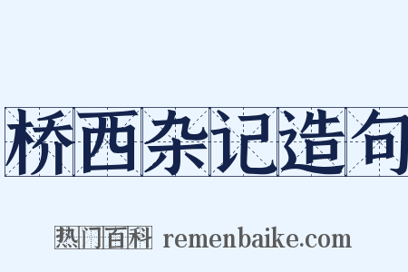 桥西杂记造句是什么意思的图片